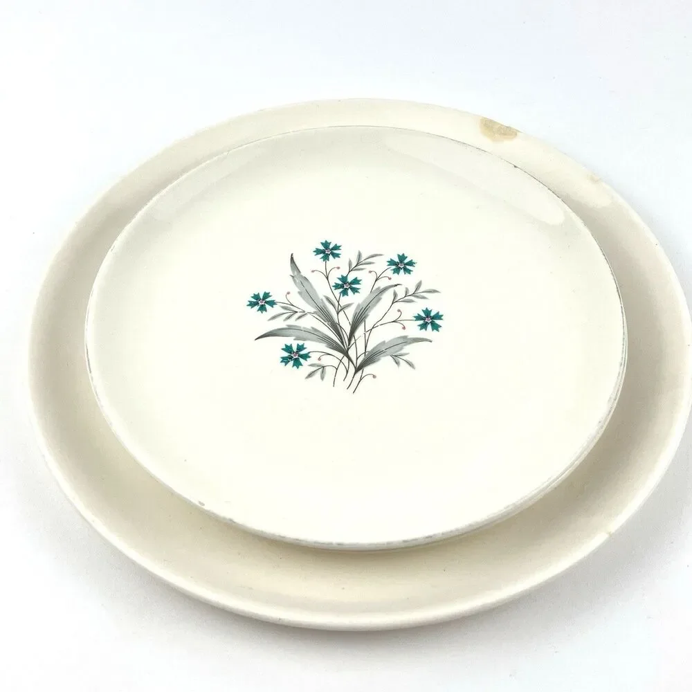 Vintage SCIO Hampton Ceramic Dinner Plates Set of 3 Corning Cornflower